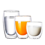 Tasse en verre borosilicate à double paroi résistant à la chaleur (250 ml)