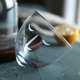 Pichet à eau contemporain en verre transparent large avec tasse (800 ml)