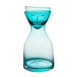 Pichet à eau contemporain en verre vert large avec tasse (800 ml)