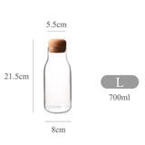 Pot de conservation de lait rétro scellé à bouchon hermétique (700 ml)