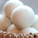 Pack de 6 boules de laine naturelle biologique réutilisables