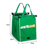 Grands sacs fourre-tout écologiques réutilisables pour les chariots de supermarché (paquet de deux)