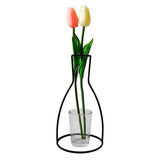 Vase moderne minimaliste nordique/en fer noir à fleurs (divers designs)