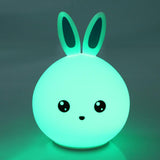 Veilleuse pour enfants à LED à couleurs changeantes motif de lapin